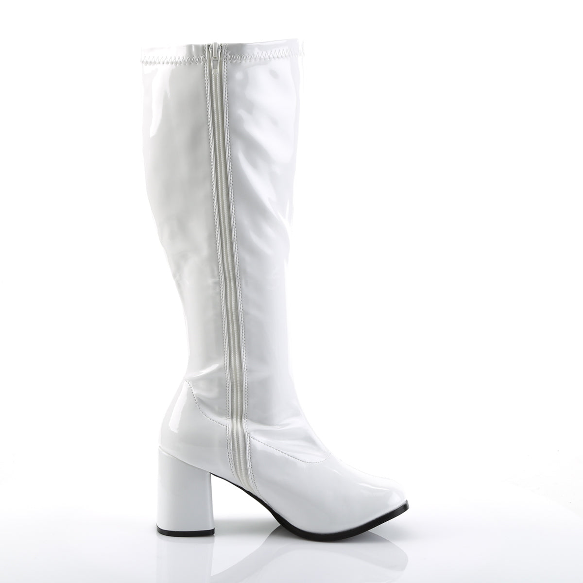 Funtasma Womens Boots. Gogo-300x WHT Str Pat