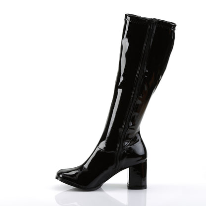 Funtasma Womens Boots. Gogo-303 BLK Str Pat-CLR TPU