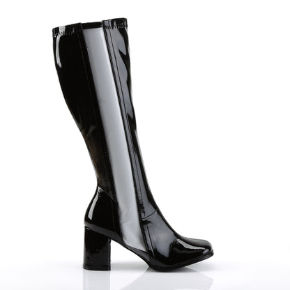 Funtasma Womens Boots. Gogo-303 BLK Str Pat-CLR TPU