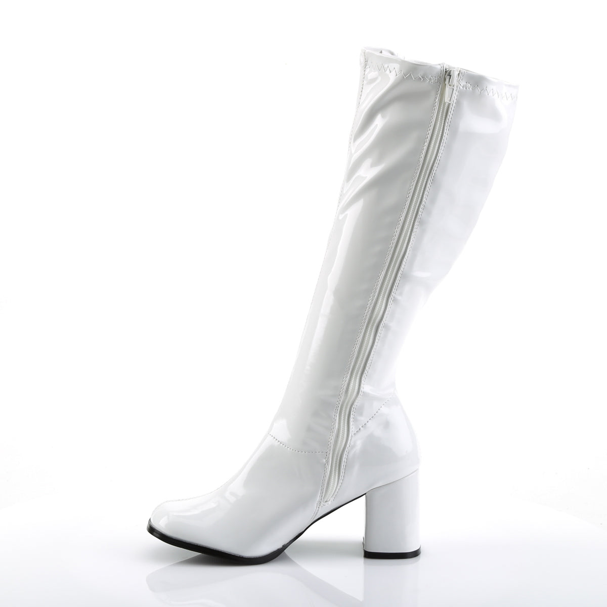 Funtasma Womens Boots. Gogo-303 WHT Str Pat-CLR TPU