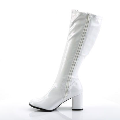 Funtasma Womens Boots. Gogo-303 WHT Str Pat-CLR TPU