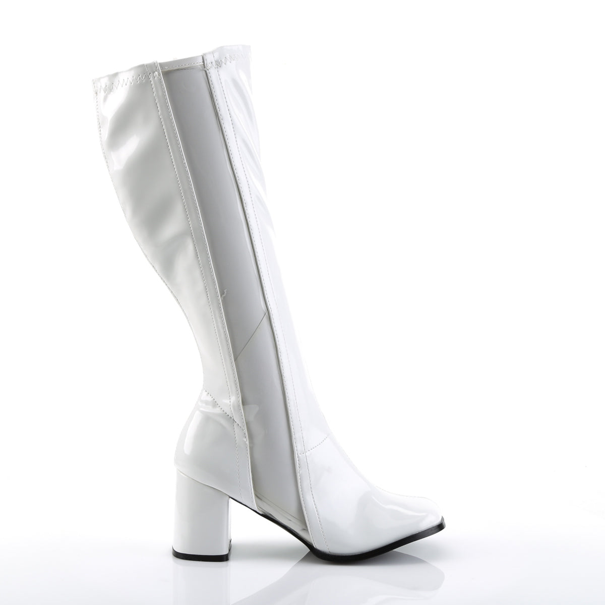 Funtasma Womens Boots. Gogo-303 WHT Str Pat-CLR TPU