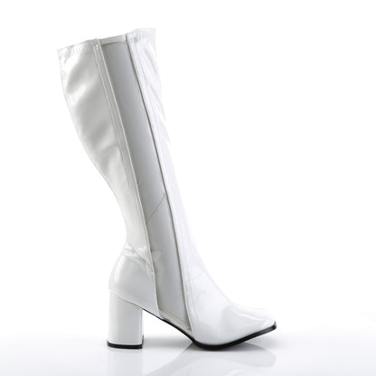 Funtasma Womens Boots. Gogo-303 WHT Str Pat-CLR TPU