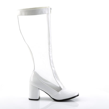 Funtasma Womens Boots. Gogo-307 WHT STR Pat-Mesh