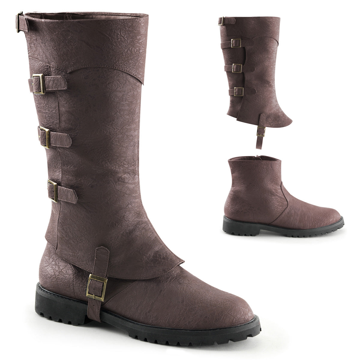Funtasma Herrenstiefel GOTHAM-105 Braun beunruhigter PU