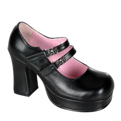DemoniaCult Womens Pumps GOTHIKA-09 Blk Vegan Leather