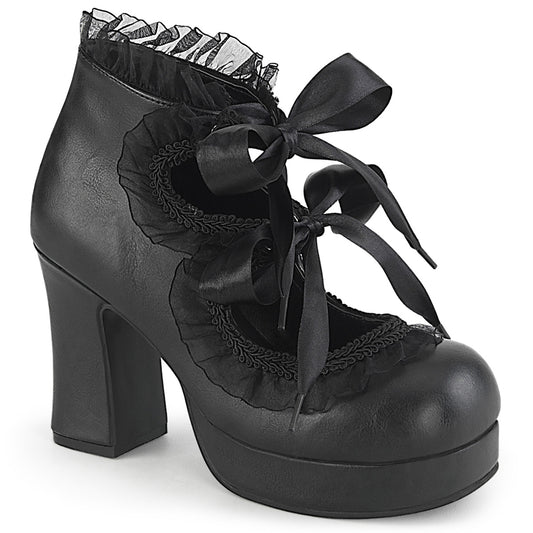 DemoniaCult Frauenpumpen GOTHIKA-53 BLK Vegan Leder