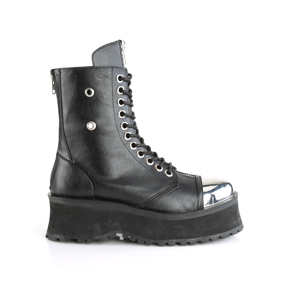 DemoniaCult Herrenstiefel GRAVEDIGGER-10 BLK Vegan Leder