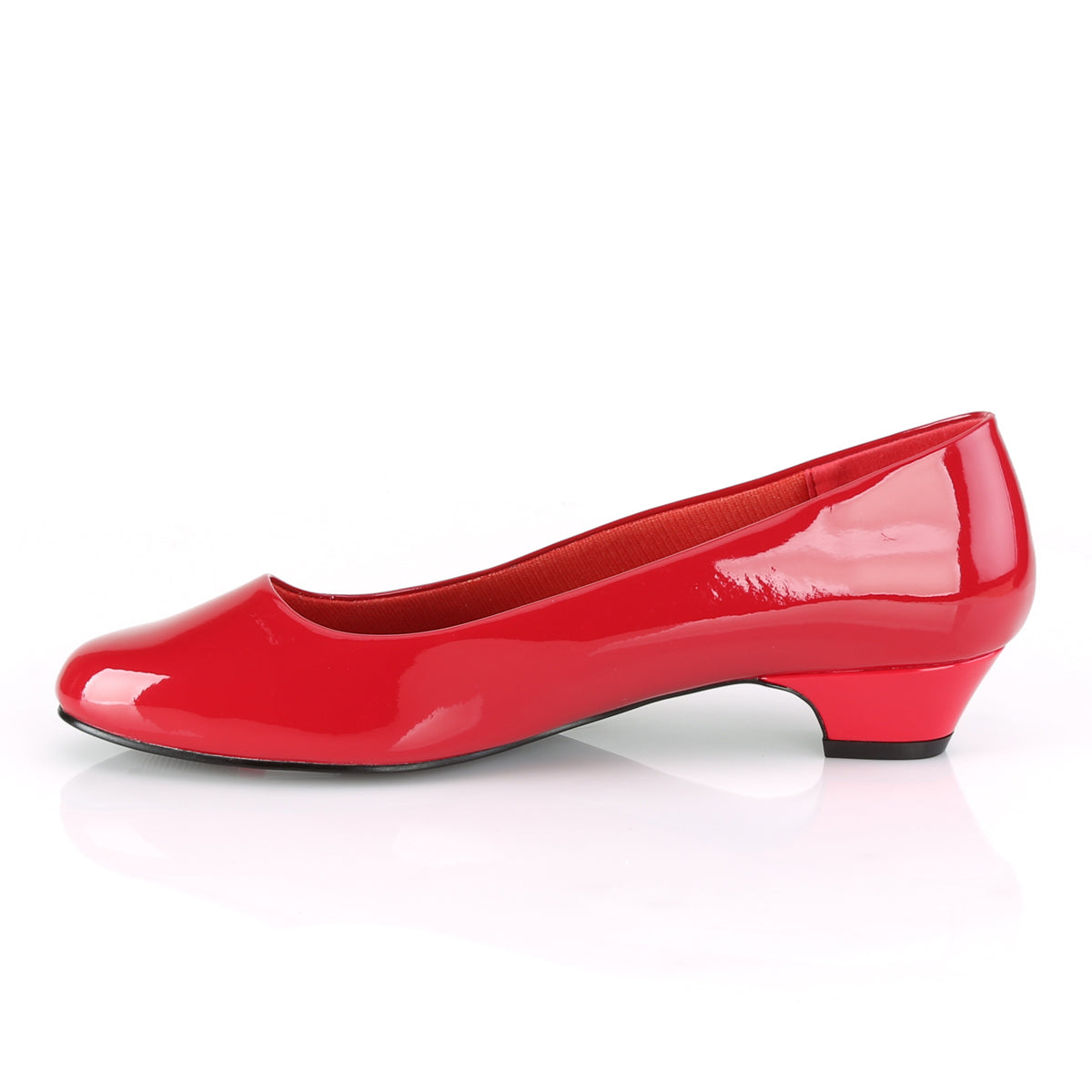 Pleaser Pink Label Womens Pumps GWEN-01 Red Pat