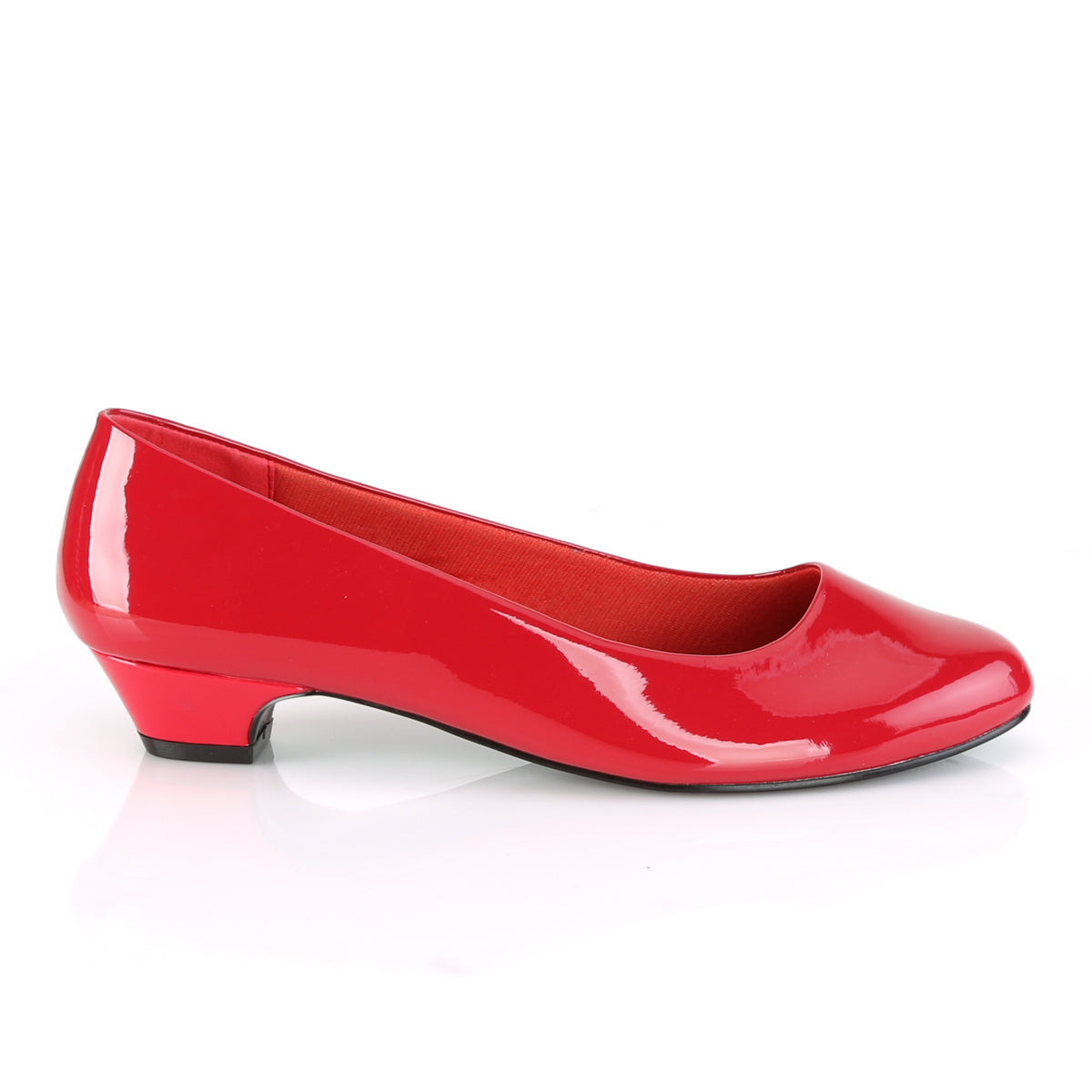 Pleaser Pink Label Womens Pumps GWEN-01 Red Pat