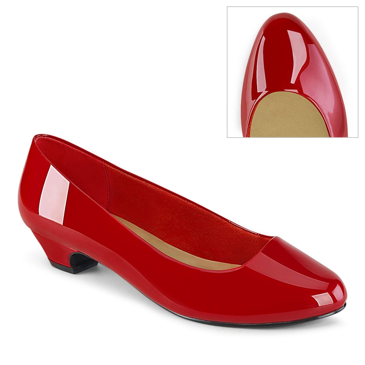 Pleaser Pink Label Frauenpumpen GWEN-01 Red Pat.