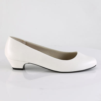 Pleaser Pink Label Womens Pumps GWEN-01 Wht Faux Leather