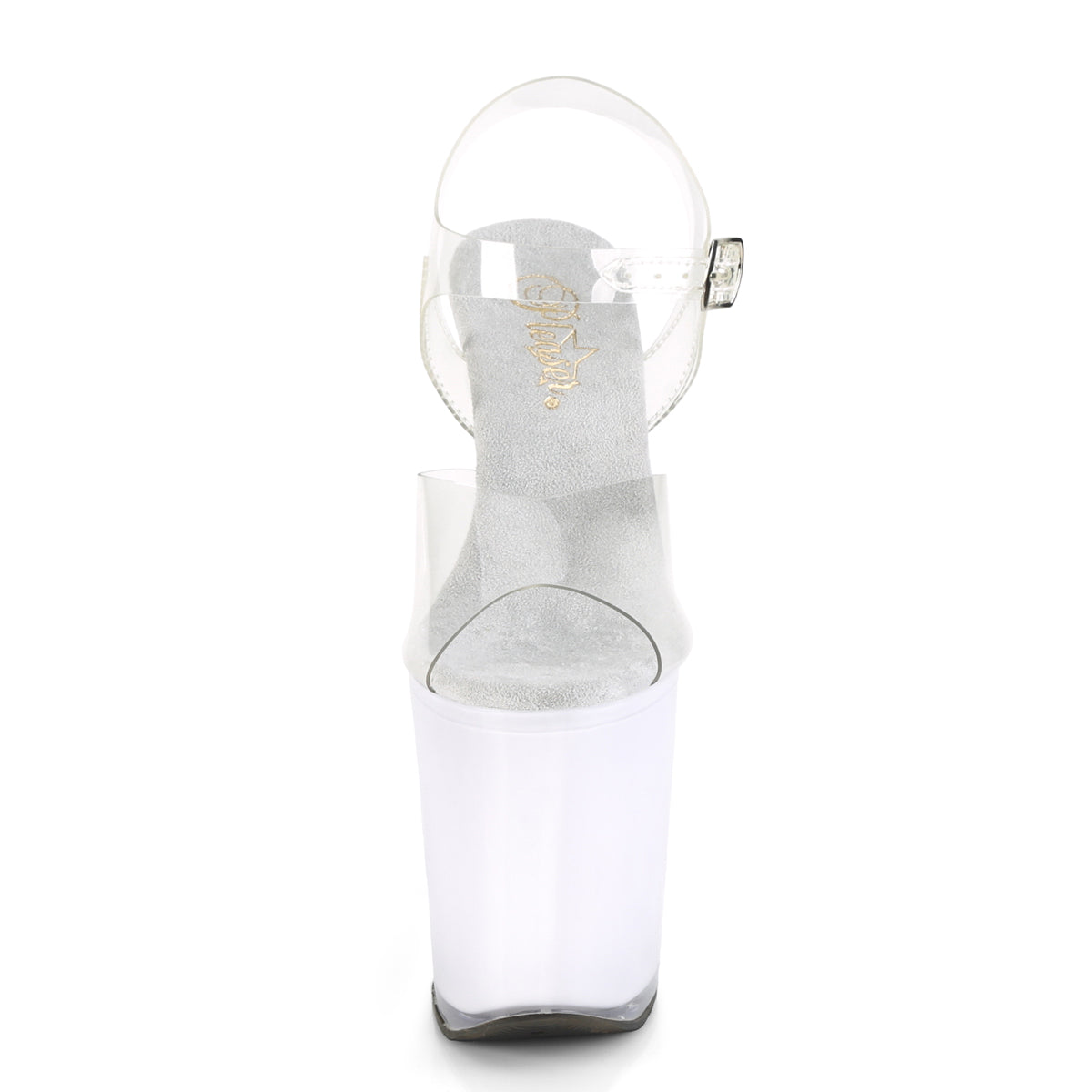 Pleaser Womens Sandals ILLUMINATOR-808 Clr/White Glow
