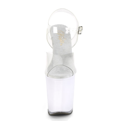 Pleaser Womens Sandals ILLUMINATOR-808 Clr/White Glow