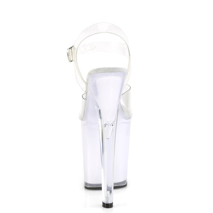 Pleaser Womens Sandals ILLUMINATOR-808 Clr/White Glow