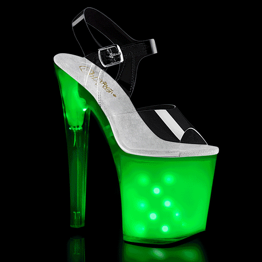 Pleaser Womens Sandals ILLUMINATOR-808 Clr/White Glow