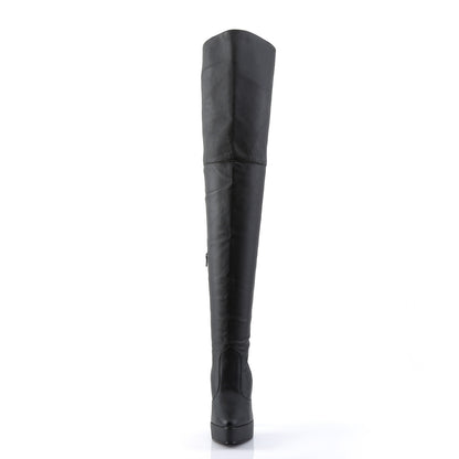 Devious Womens Pumps INDULGE-3011 Blk Leather (P)
