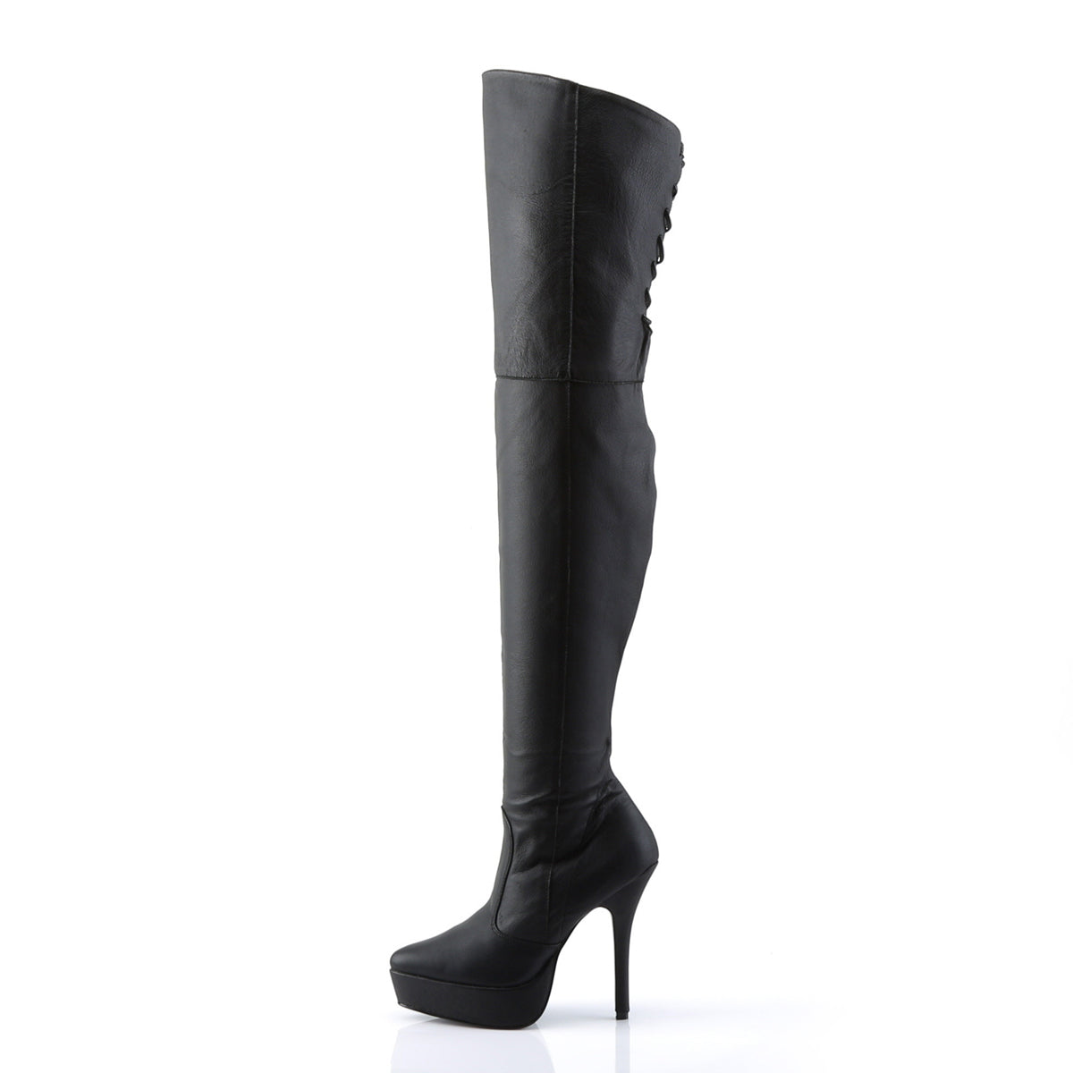 Devious Womens Pumps INDULGE-3011 Blk Leather (P)