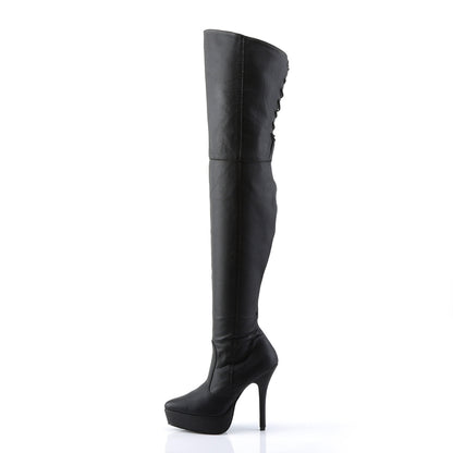 Devious Womens Pumps INDULGE-3011 Blk Leather (P)