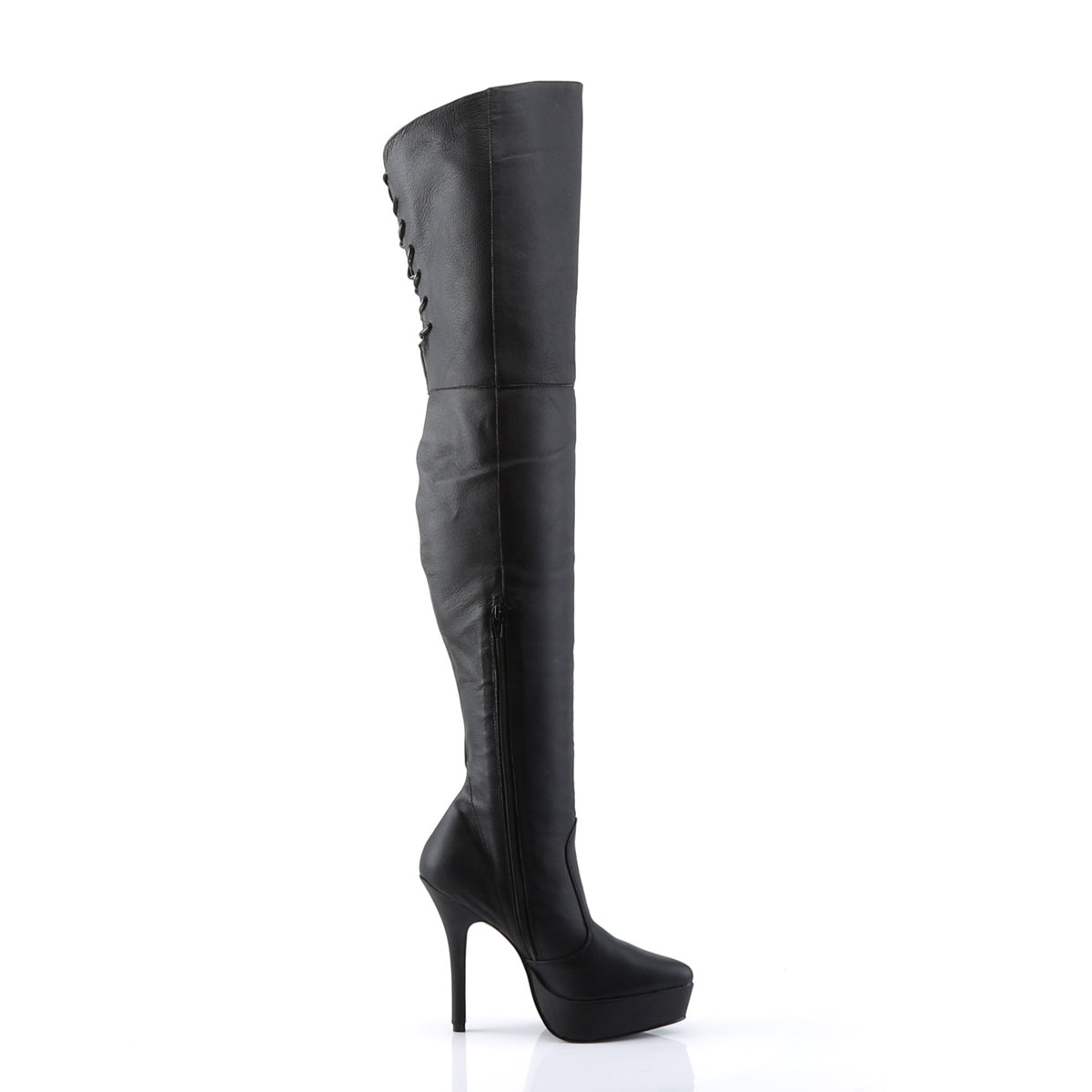 Devious Womens Pumps INDULGE-3011 Blk Leather (P)