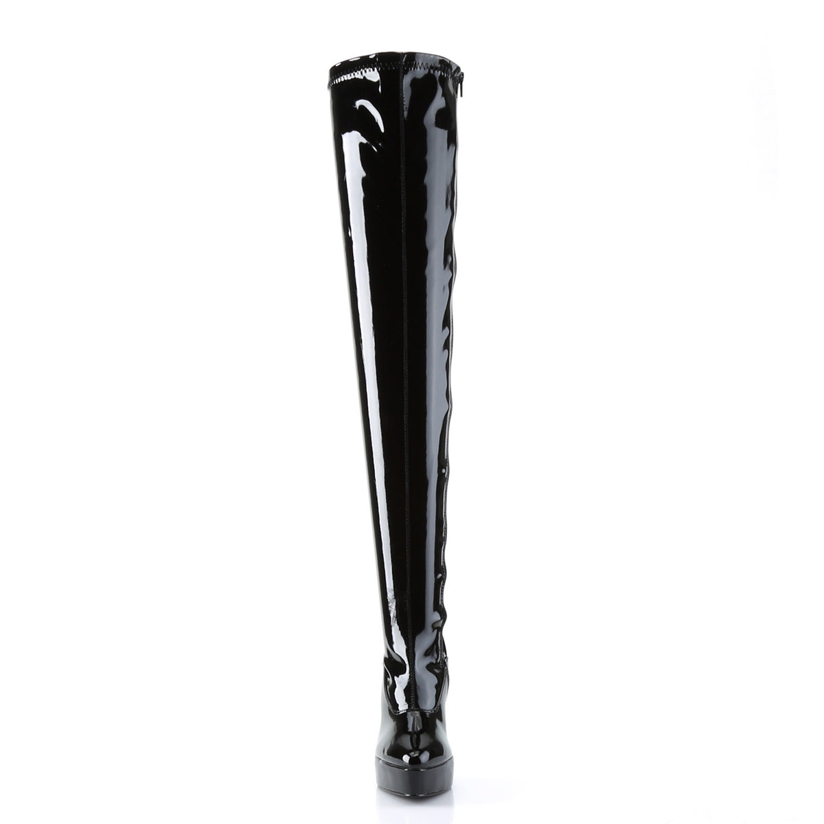 Devious Womens Pumps INDULGE-3063 Blk Str Pat