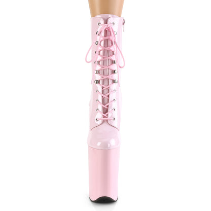 Pleaser Womens Ankle Boots INFINITY-1020 B. Pink Pat/B. Pink