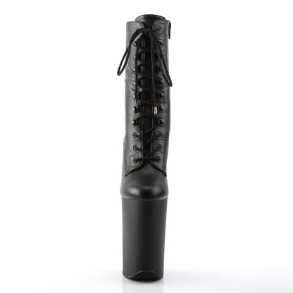 Pleaser Womens Ankle Boots INFINITY-1020 Blk Faux Leather/Blk Matte