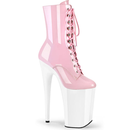 Pleaser  Stiefeletten INFINITY-1020 B. Pink Pat/WHT