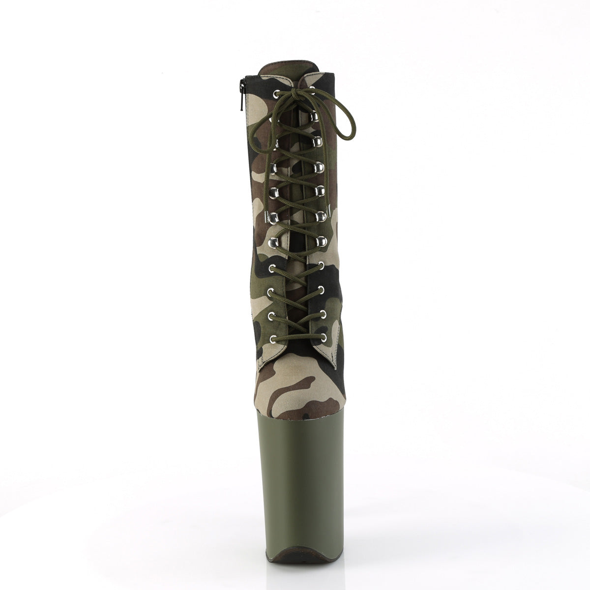 Pleaser  Ankle Boots INFINITY-1020CAMO Grün Camo Stoff/Dunkel Olive Matt