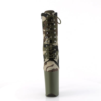 Pleaser  Ankle Boots INFINITY-1020CAMO Grün Camo Stoff/Dunkel Olive Matt