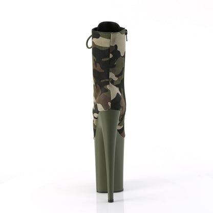 Pleaser  Ankle Boots INFINITY-1020CAMO Grün Camo Stoff/Dunkel Olive Matt
