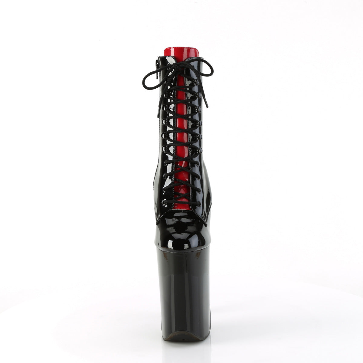 Pleaser  Stiefeletten INFINITY-1020FH BLK-rot Pat/Blk-rot