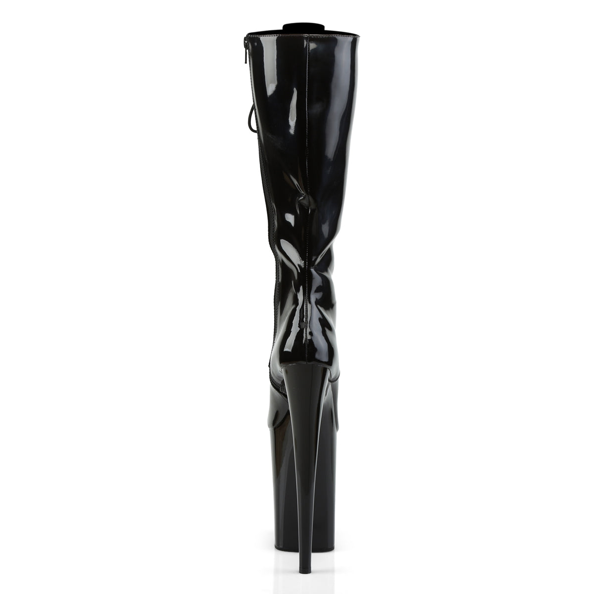 Pleaser Womens Boots. INFINITY-2020 BLK Pat / BLK