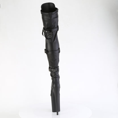 Pleaser   INFINITY-3028 BLK STRAUX LE/BLK MATTE
