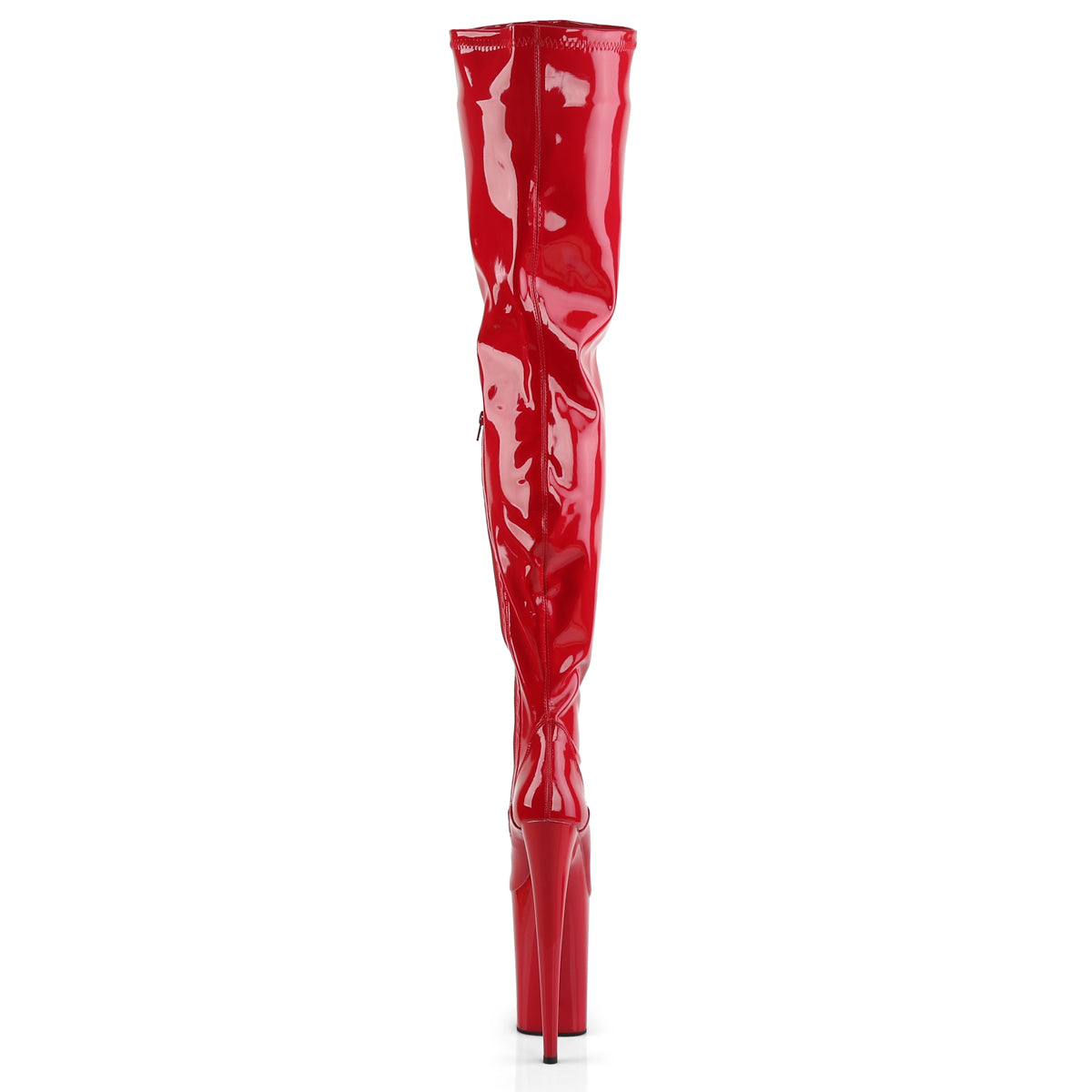 Pleaser Womens Boots. INFINITY-4000 Red Str Pat / rot