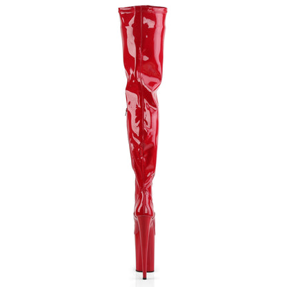 Pleaser Womens Boots. INFINITY-4000 Red Str Pat / rot