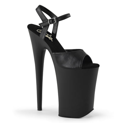 Pleaser Damen Sandalen INFINITY-909 BLK Faux Leder / BLK Matte
