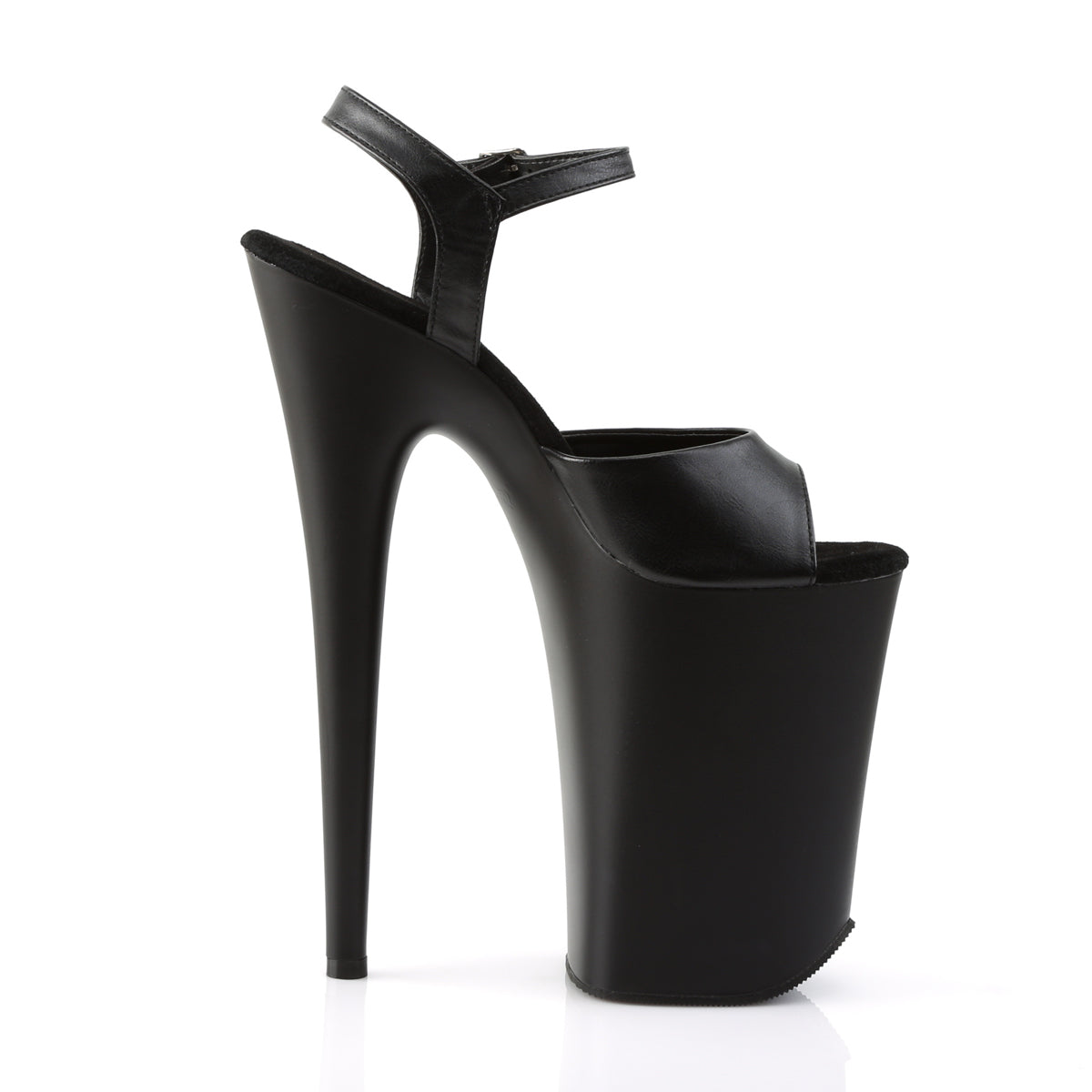 Pleaser Damen Sandalen INFINITY-909 BLK Faux Leder / BLK Matte