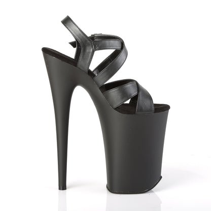 Pleaser Damen Sandalen INFINITY-997 BLK Faux Leder / BLK Matte