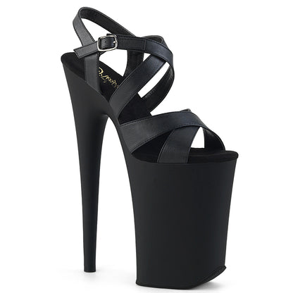Pleaser Damen Sandalen INFINITY-997 BLK Faux Leder / BLK Matte