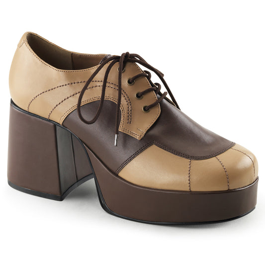 Funtasma Mens niedriger Schuh. JAZZ-06 Tan-Brown PU