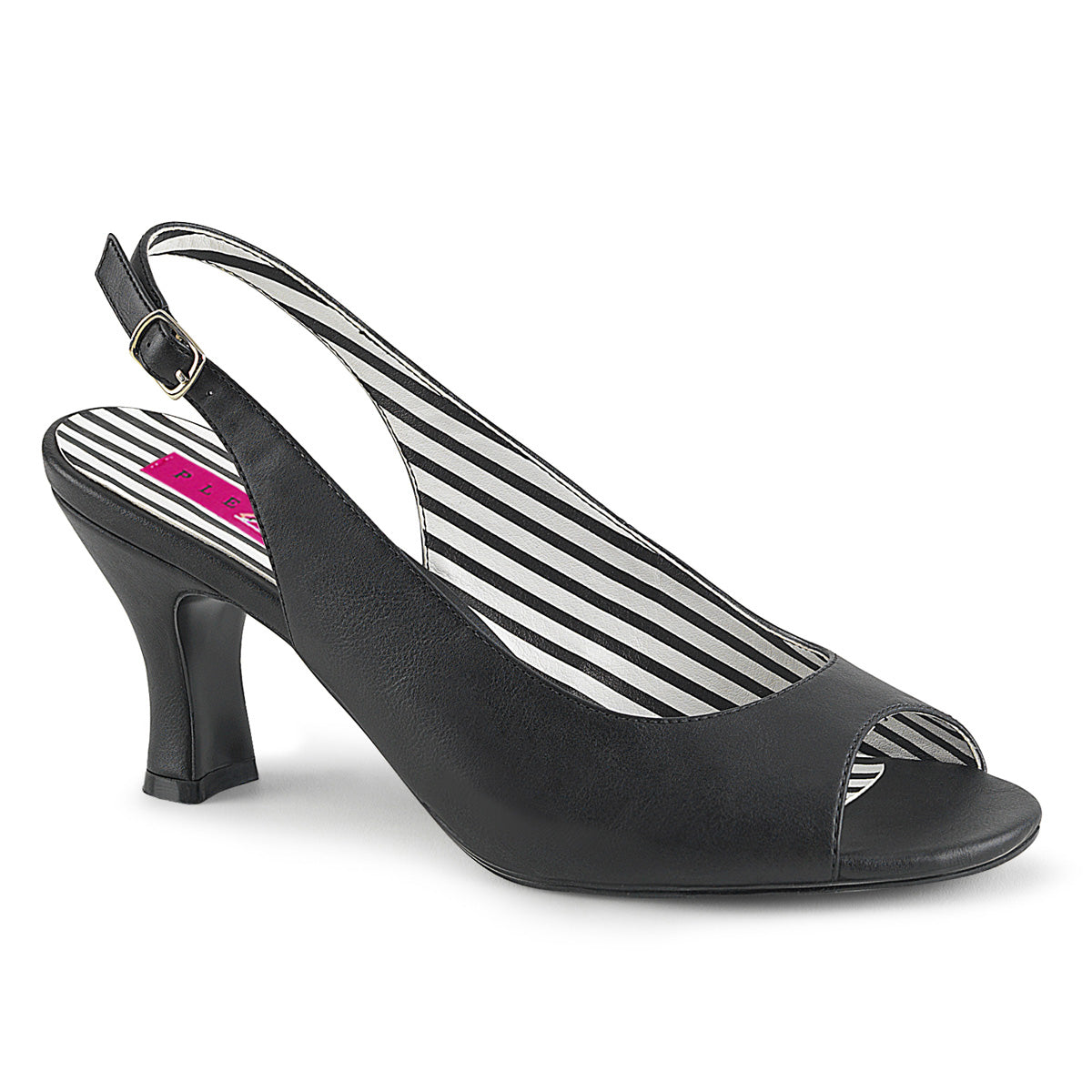 Pleaser Pink Label Frauenpumpen JENNA-02 BLK Faux Leder