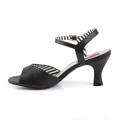 Pleaser Pink Label Womens Pumps JENNA-09 Blk Faux Leather