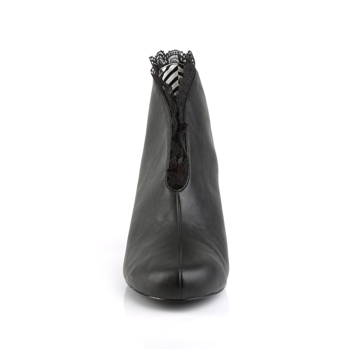 Pleaser Pink Label Damen Knöchelstiefel JENNA-105 blk faux lederspitze