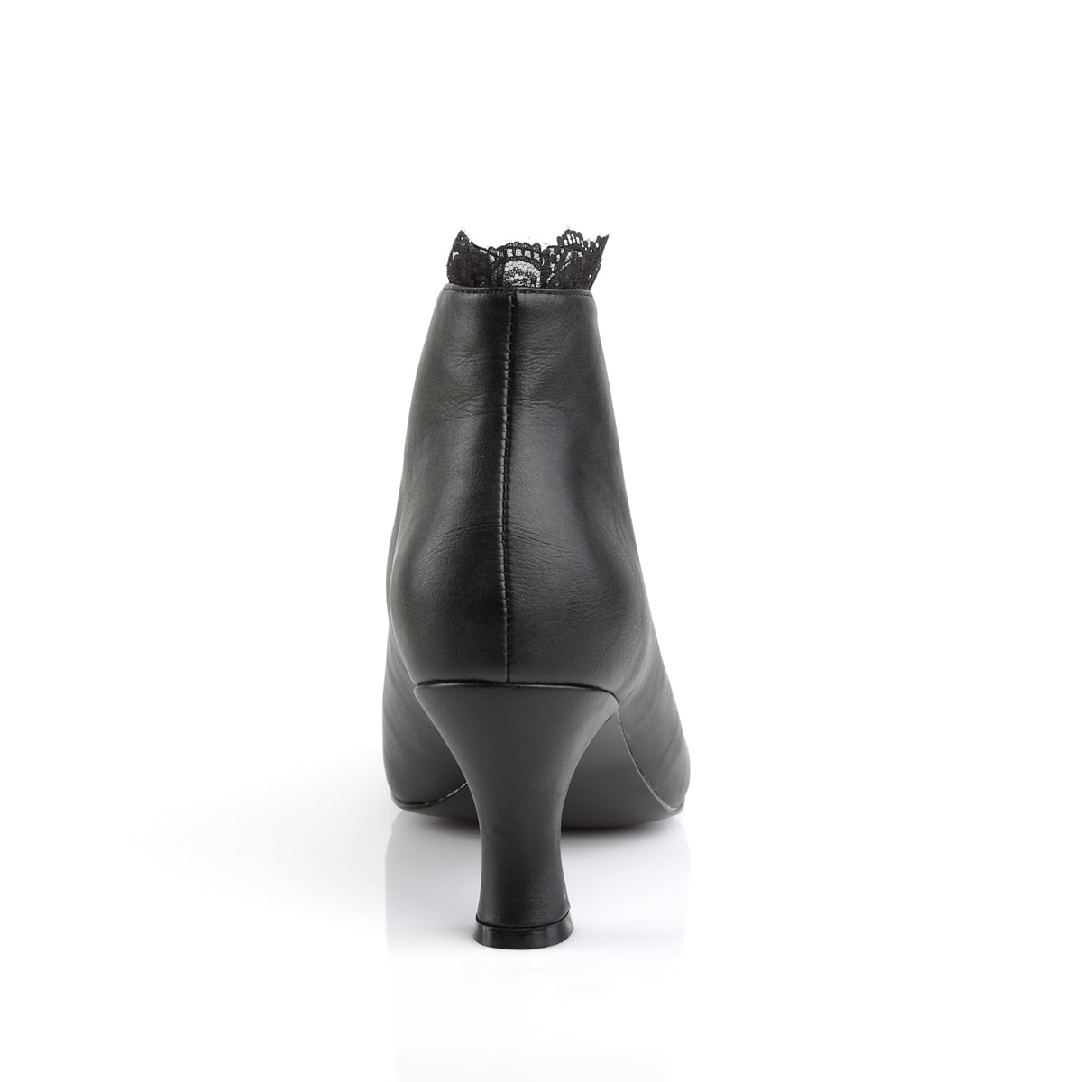 Pleaser Pink Label Damen Knöchelstiefel JENNA-105 blk faux lederspitze