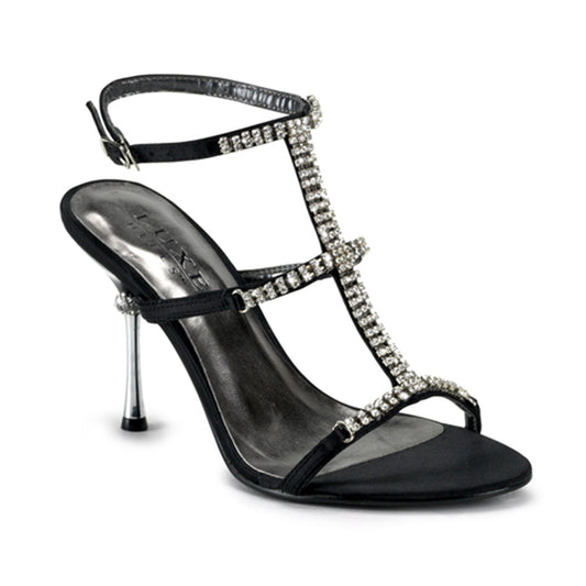 Pleaser Party & Prom Frauen Sandalen JEWEL-27 BLK Satin