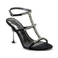 Pleaser Party & Prom Frauen Sandalen JEWEL-27 BLK Satin