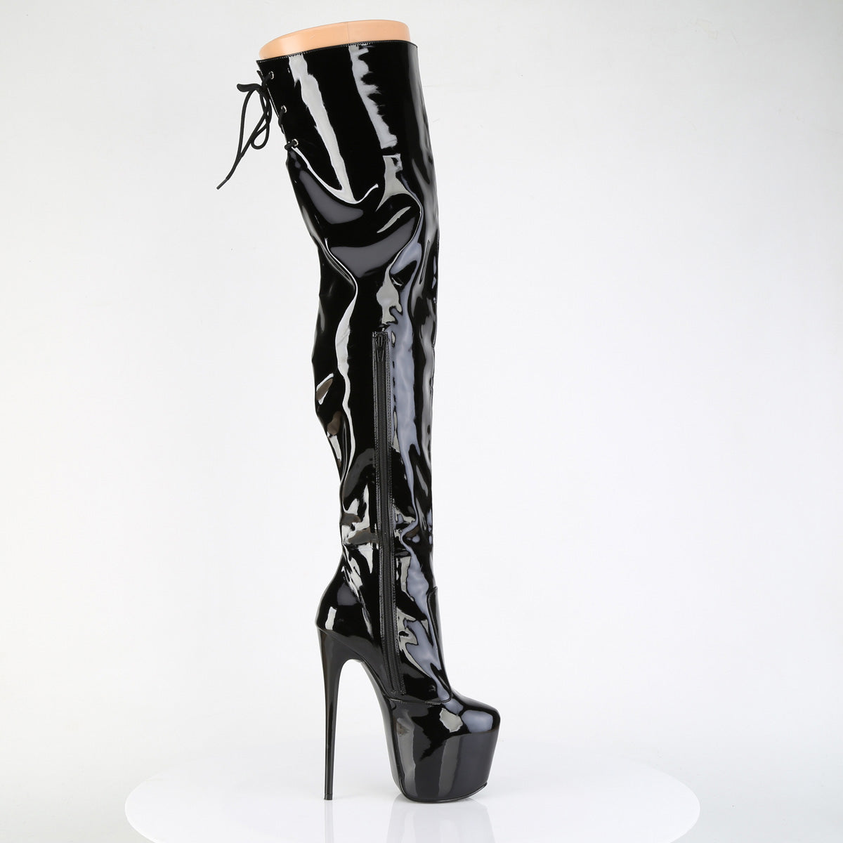 Pleaser Women's Platform Shoes JUBILANT-3007 Blk Str. Pat