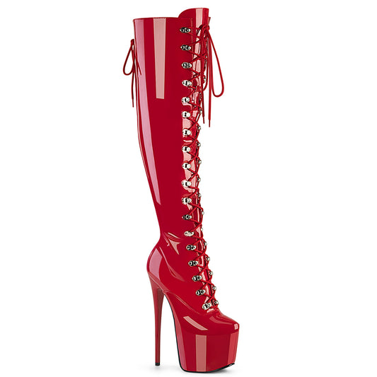 Pleaser Women's Platform Shoes JUBILANT-3012 Red Str. Pat