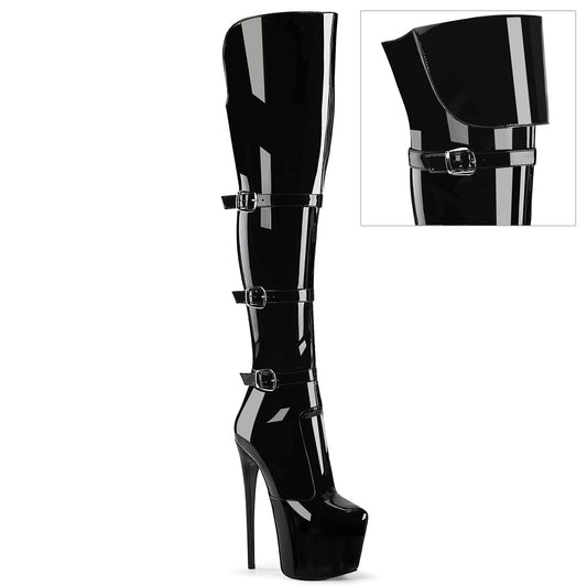 Pleaser Women's Platform Shoes JUBILANT-3018 Blk Str. Pat